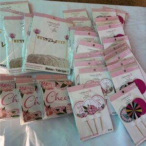 Celebrate It Pink and Gold Party Supplies Set bundle new from Michael’s